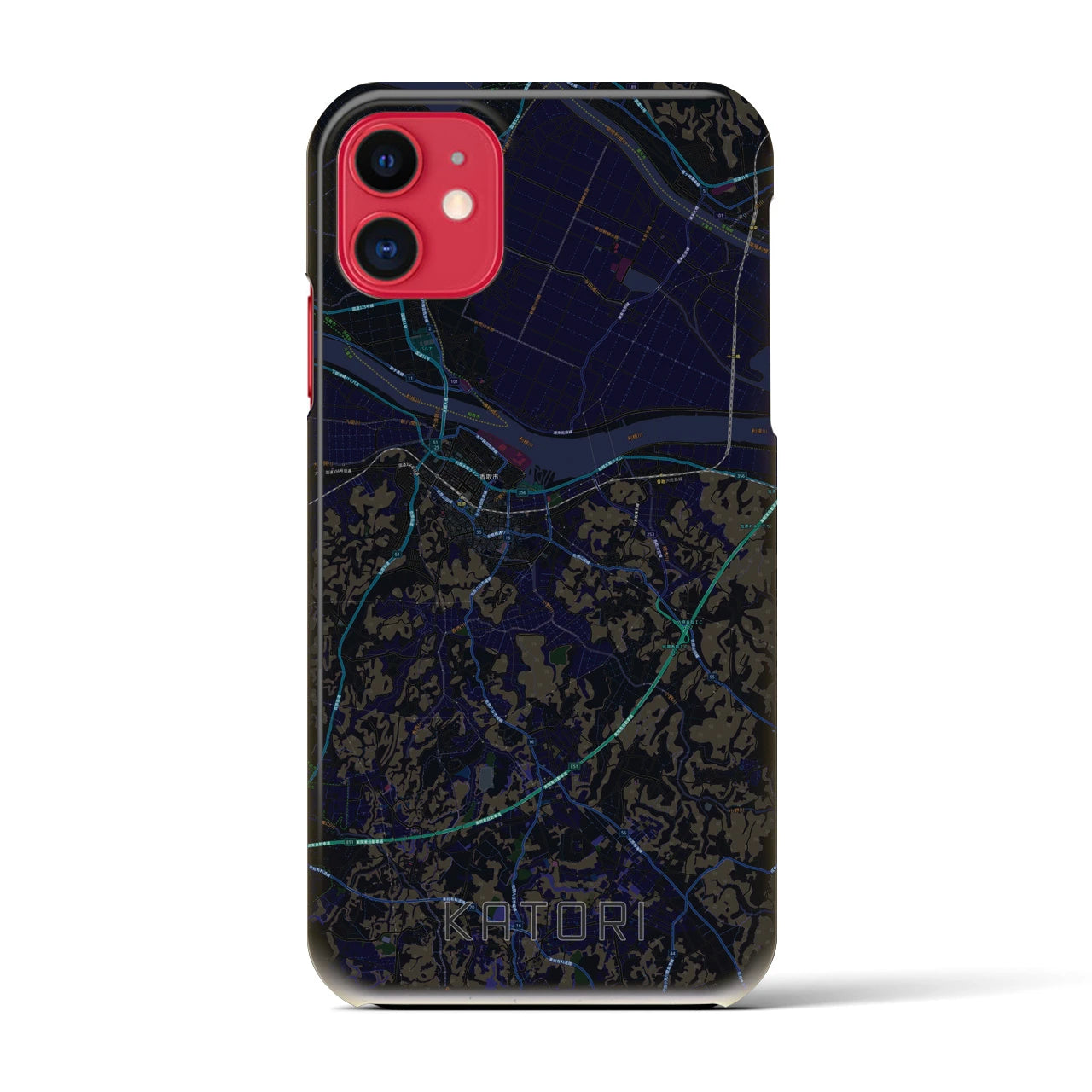 【香取(千葉県)】地図柄iPhoneケース(バックカバータイプ)