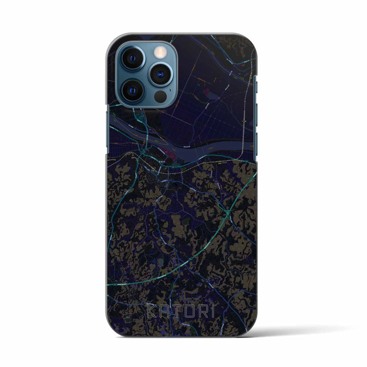 【香取(千葉県)】地図柄iPhoneケース(バックカバータイプ)