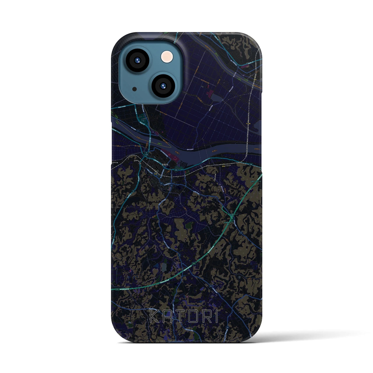 【香取(千葉県)】地図柄iPhoneケース(バックカバータイプ)