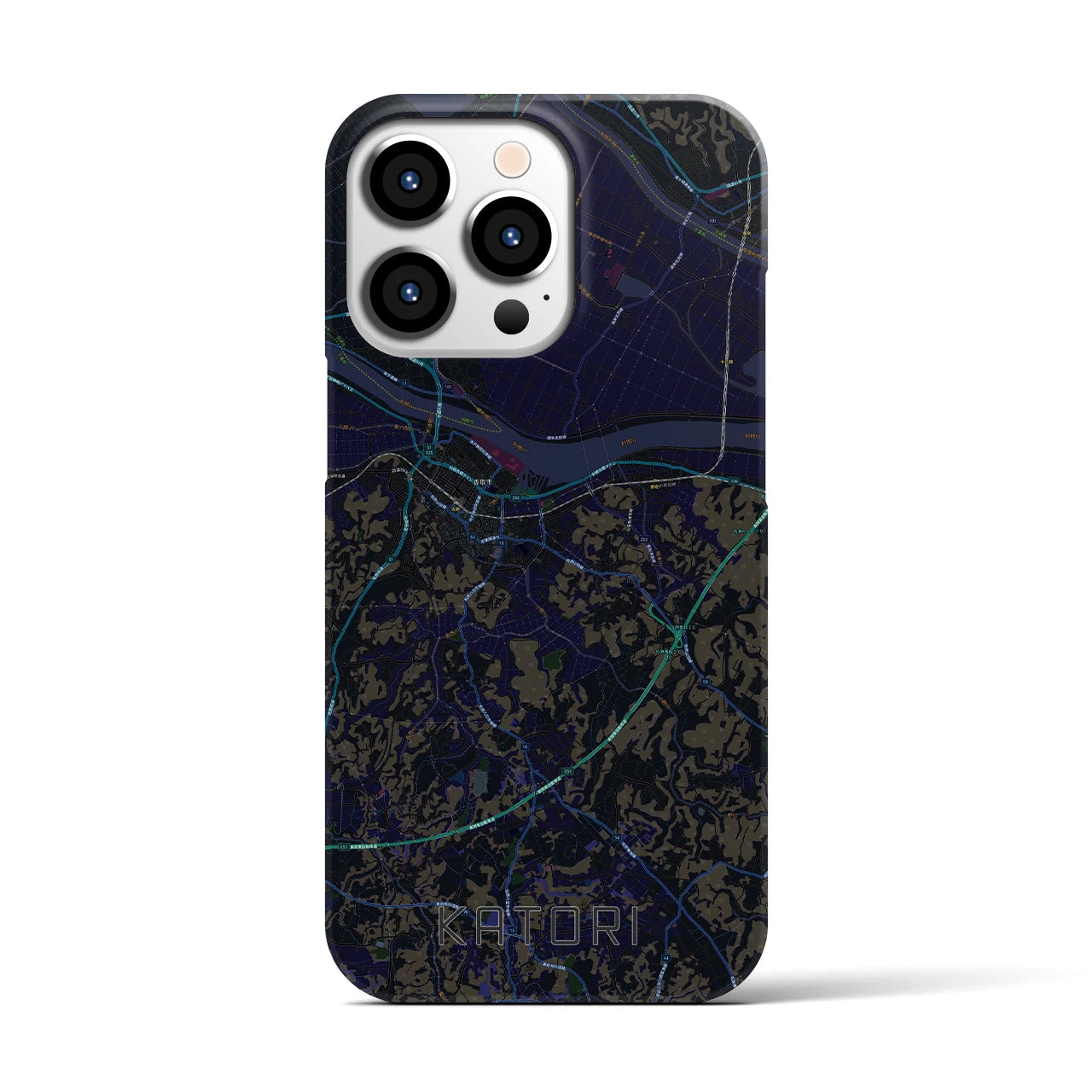 【香取(千葉県)】地図柄iPhoneケース(バックカバータイプ)