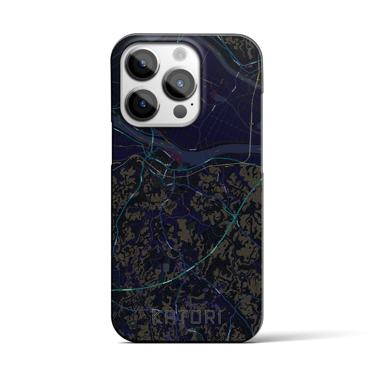 【香取(千葉県)】地図柄iPhoneケース(バックカバータイプ)