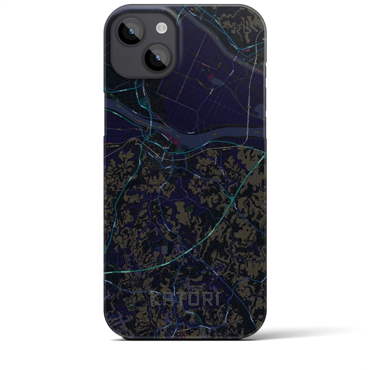 【香取(千葉県)】地図柄iPhoneケース(バックカバータイプ)