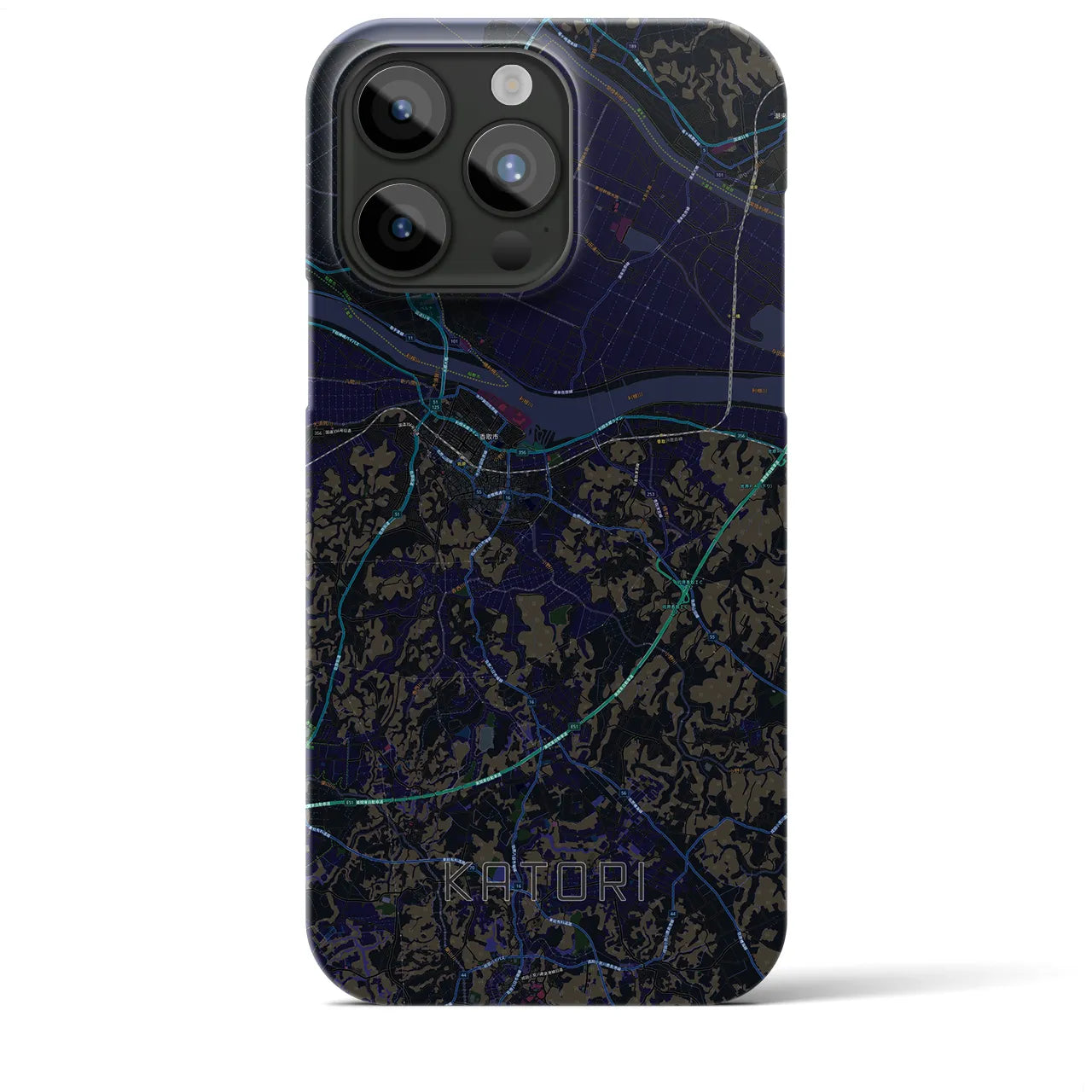 【香取(千葉県)】地図柄iPhoneケース(バックカバータイプ)