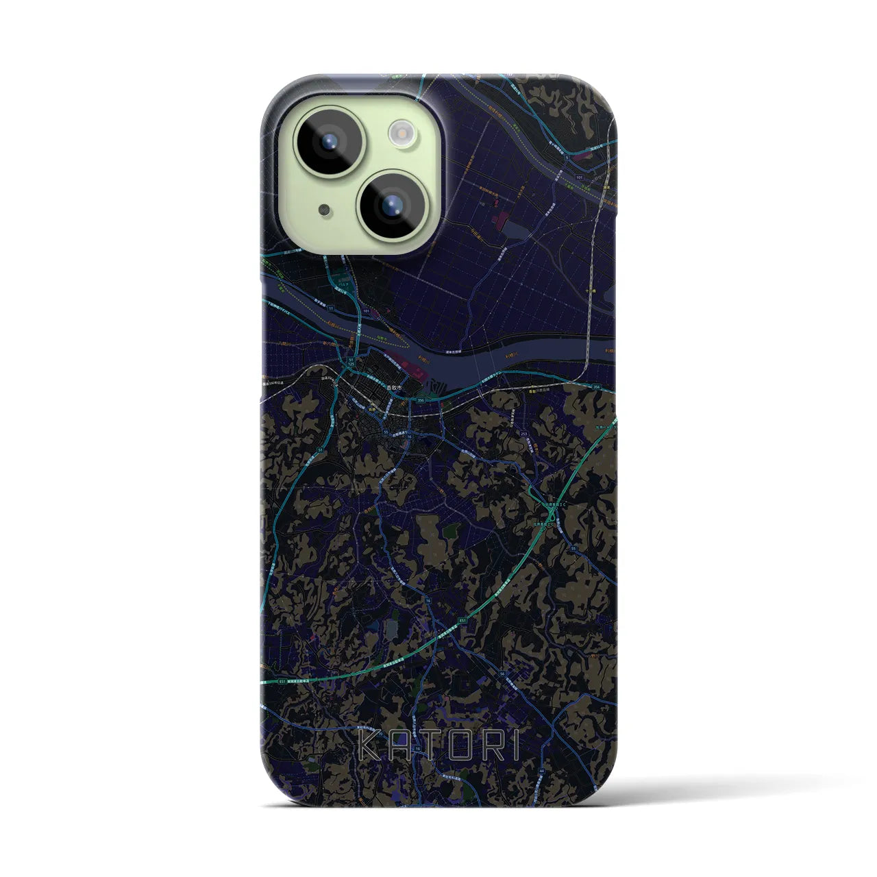 【香取(千葉県)】地図柄iPhoneケース(バックカバータイプ)