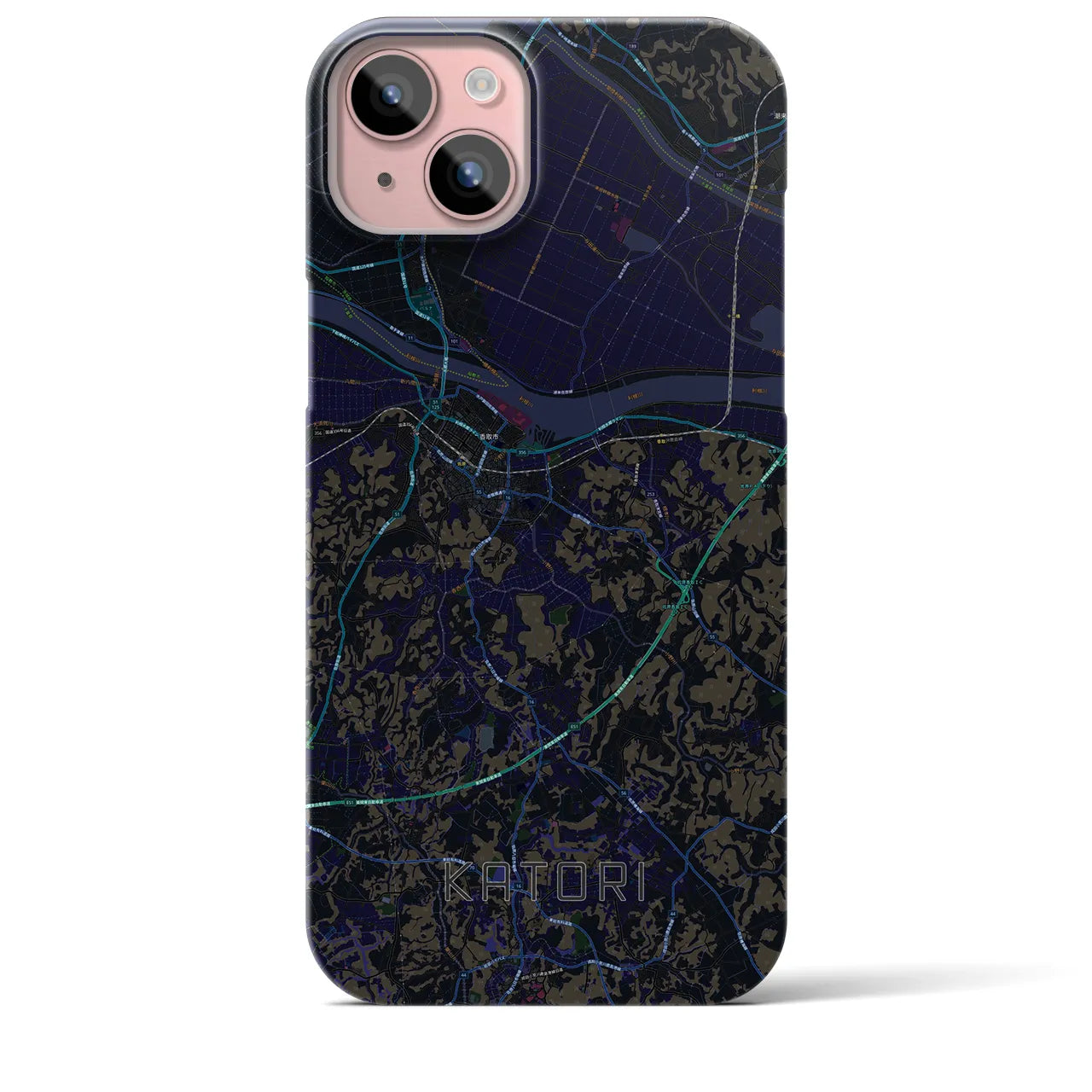 【香取(千葉県)】地図柄iPhoneケース(バックカバータイプ)