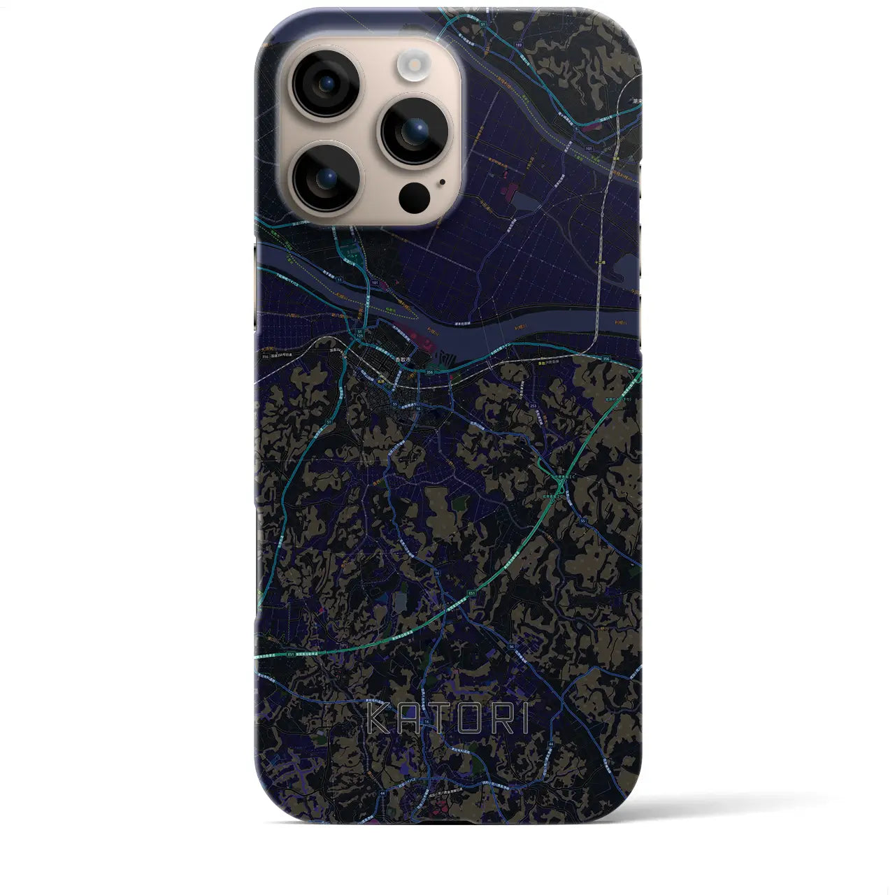 【香取(千葉県)】地図柄iPhoneケース(バックカバータイプ)
