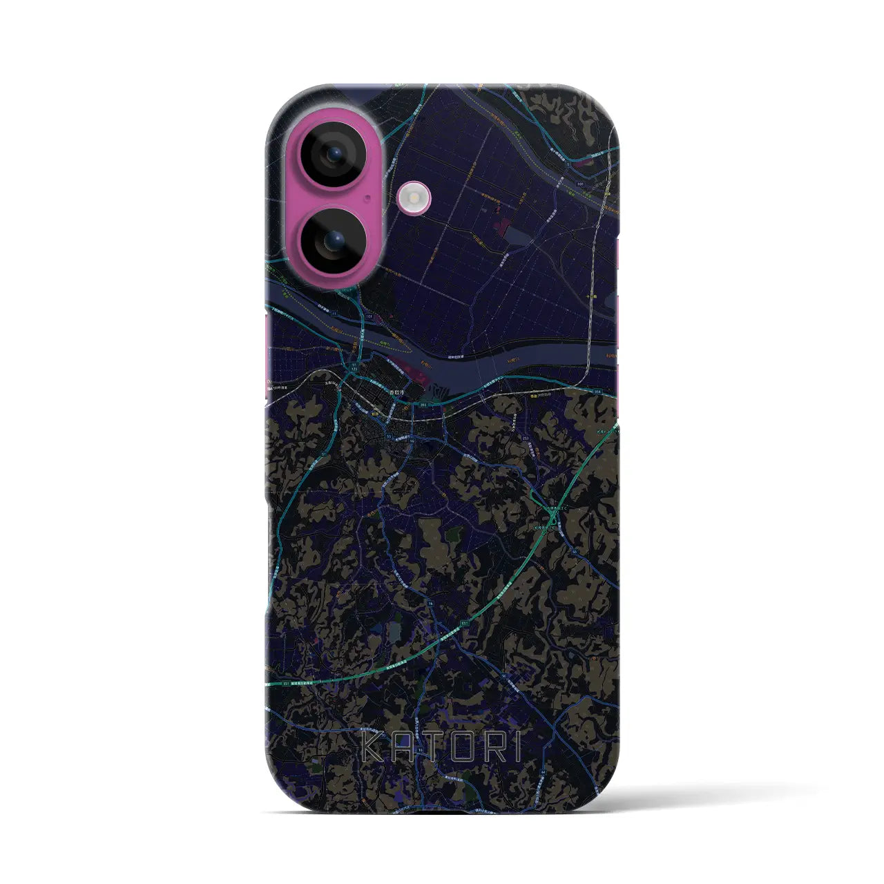 【香取(千葉県)】地図柄iPhoneケース(バックカバータイプ)