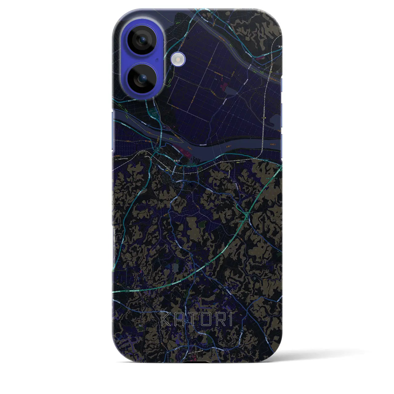 【香取(千葉県)】地図柄iPhoneケース(バックカバータイプ)