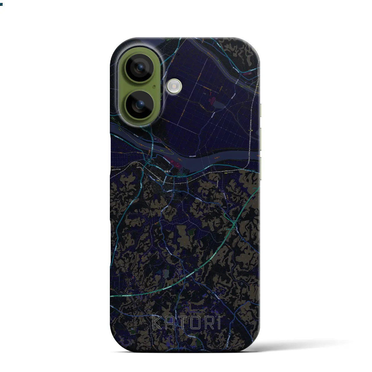 【香取(千葉県)】地図柄iPhoneケース(バックカバータイプ)