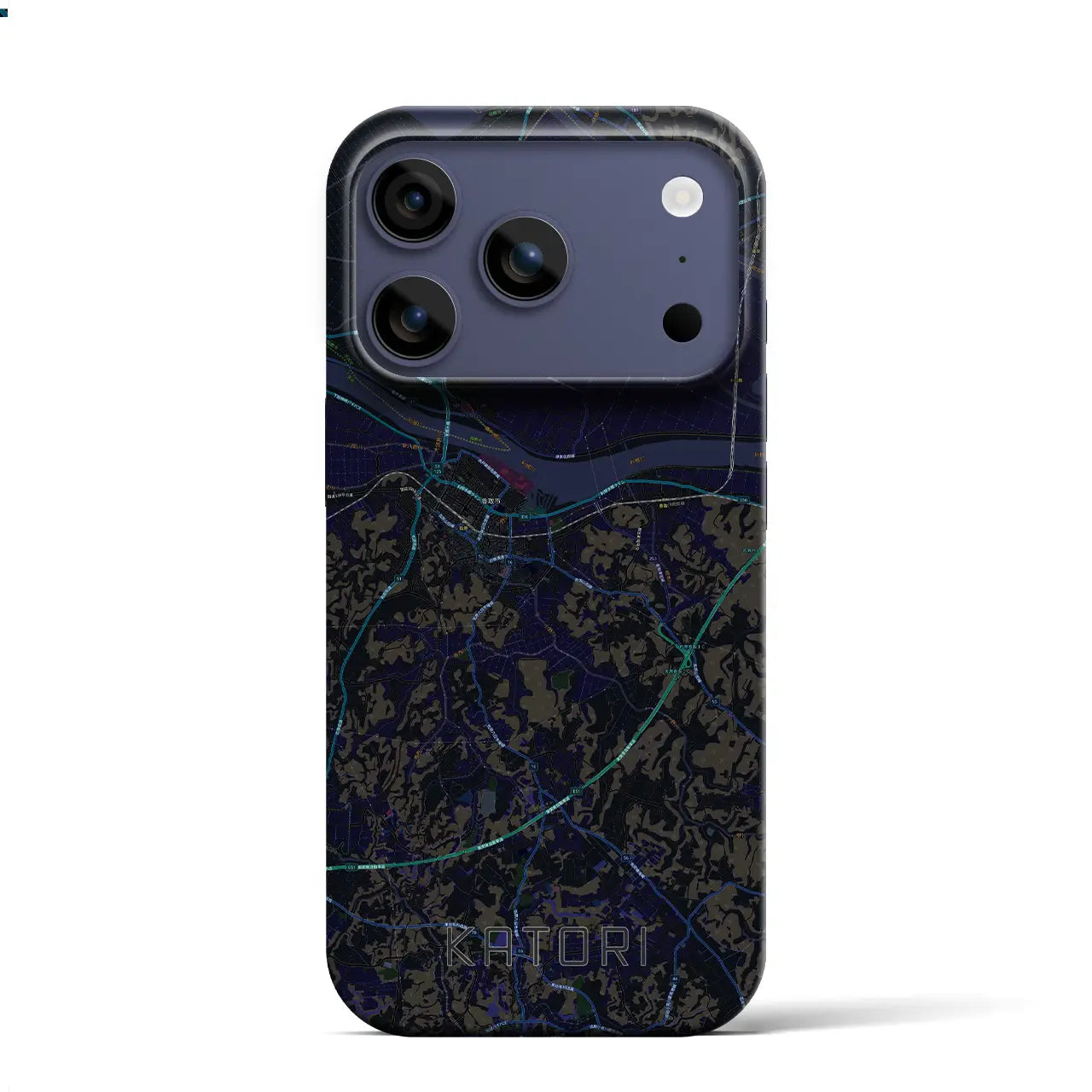 【香取(千葉県)】地図柄iPhoneケース(バックカバータイプ)