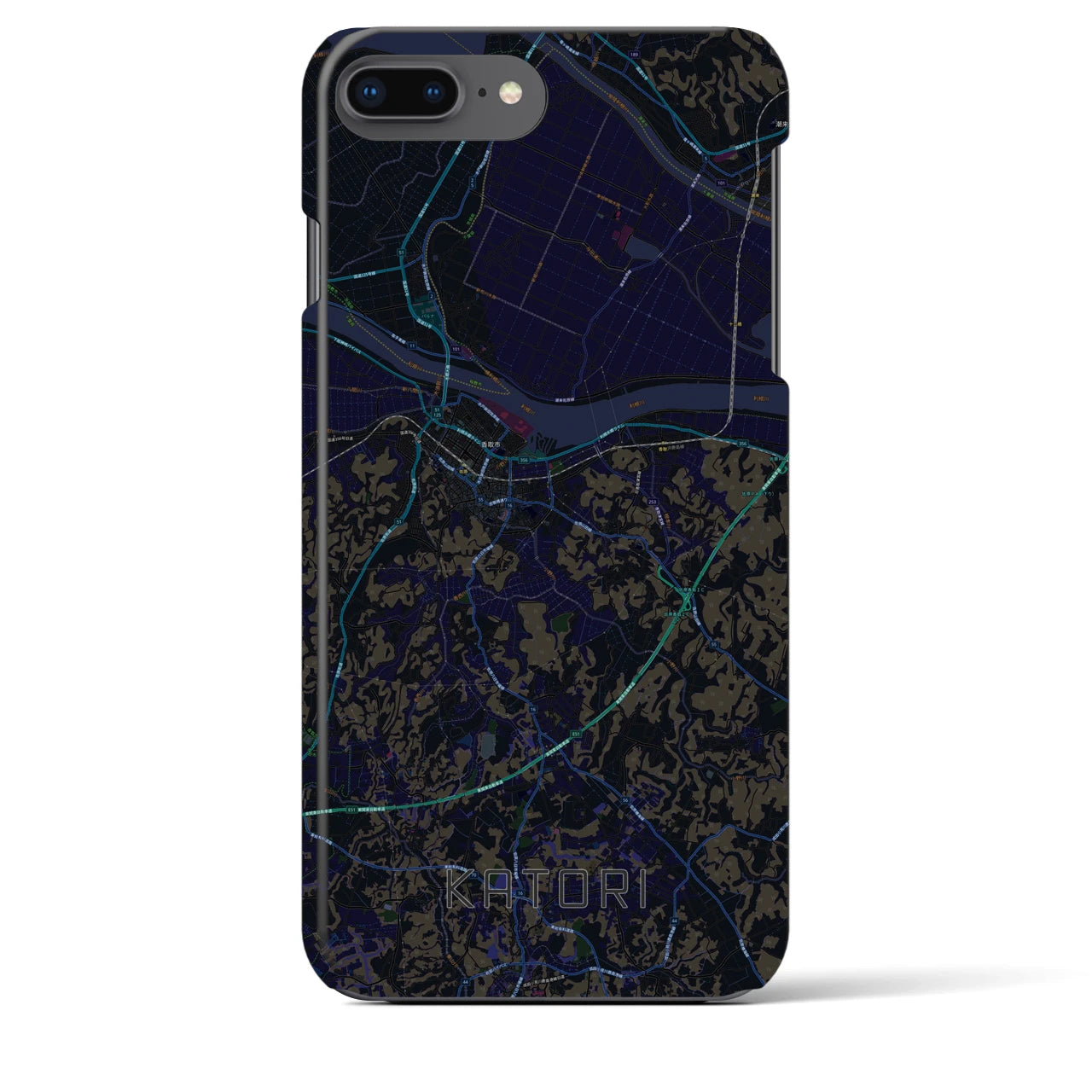 【香取(千葉県)】地図柄iPhoneケース(バックカバータイプ)