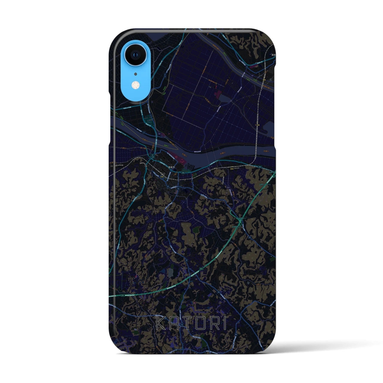 【香取(千葉県)】地図柄iPhoneケース(バックカバータイプ)