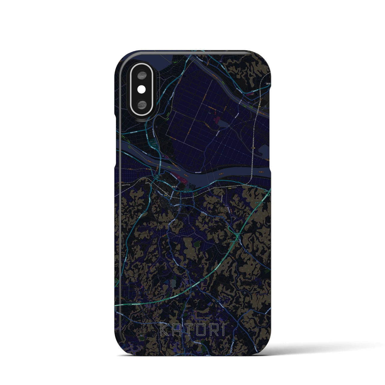 【香取(千葉県)】地図柄iPhoneケース(バックカバータイプ)
