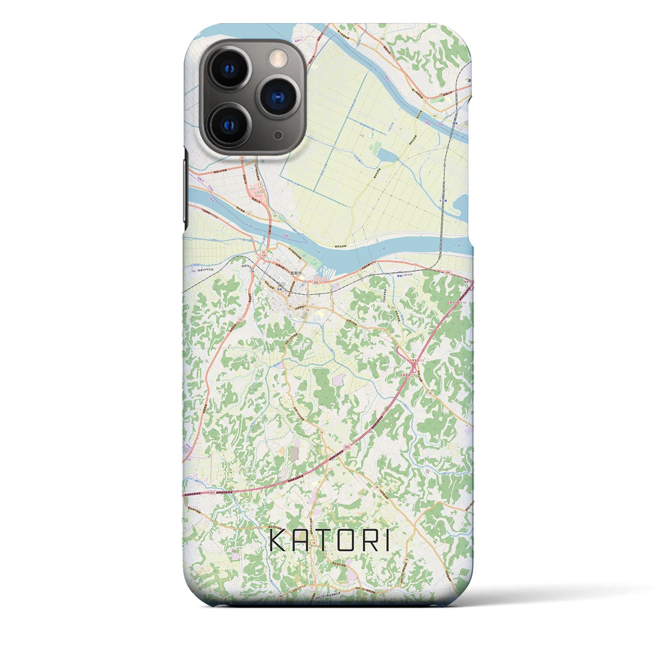 【香取(千葉県)】地図柄iPhoneケース(バックカバータイプ)