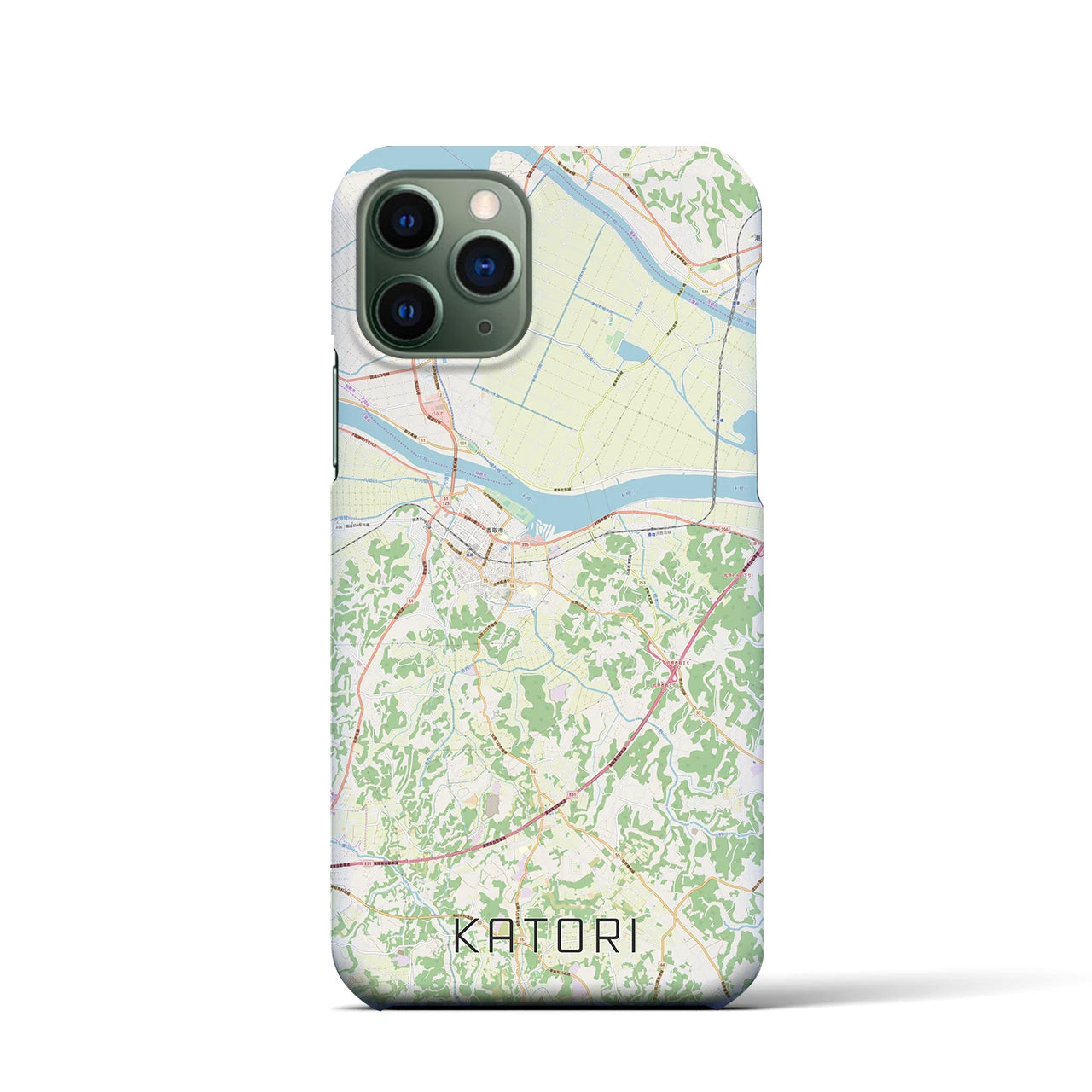 【香取(千葉県)】地図柄iPhoneケース(バックカバータイプ)