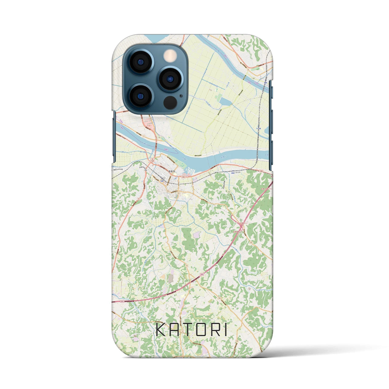 【香取(千葉県)】地図柄iPhoneケース(バックカバータイプ)