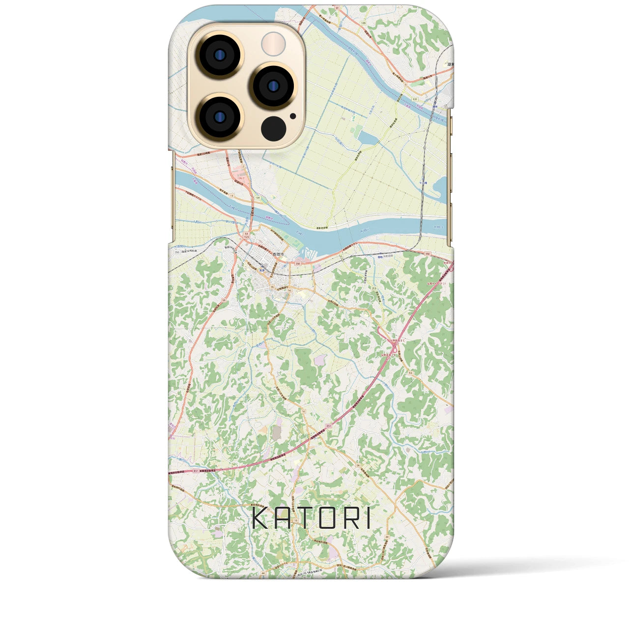【香取(千葉県)】地図柄iPhoneケース(バックカバータイプ)