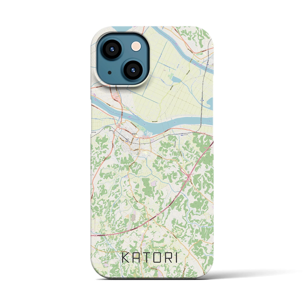 【香取(千葉県)】地図柄iPhoneケース(バックカバータイプ)