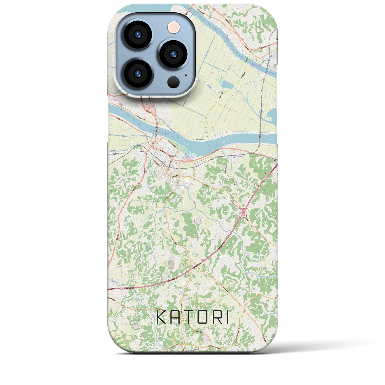 【香取(千葉県)】地図柄iPhoneケース(バックカバータイプ)