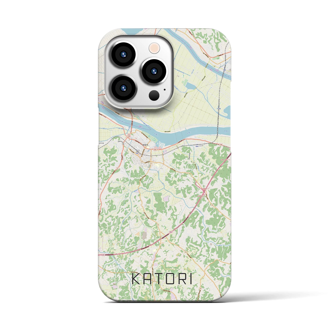 【香取(千葉県)】地図柄iPhoneケース(バックカバータイプ)