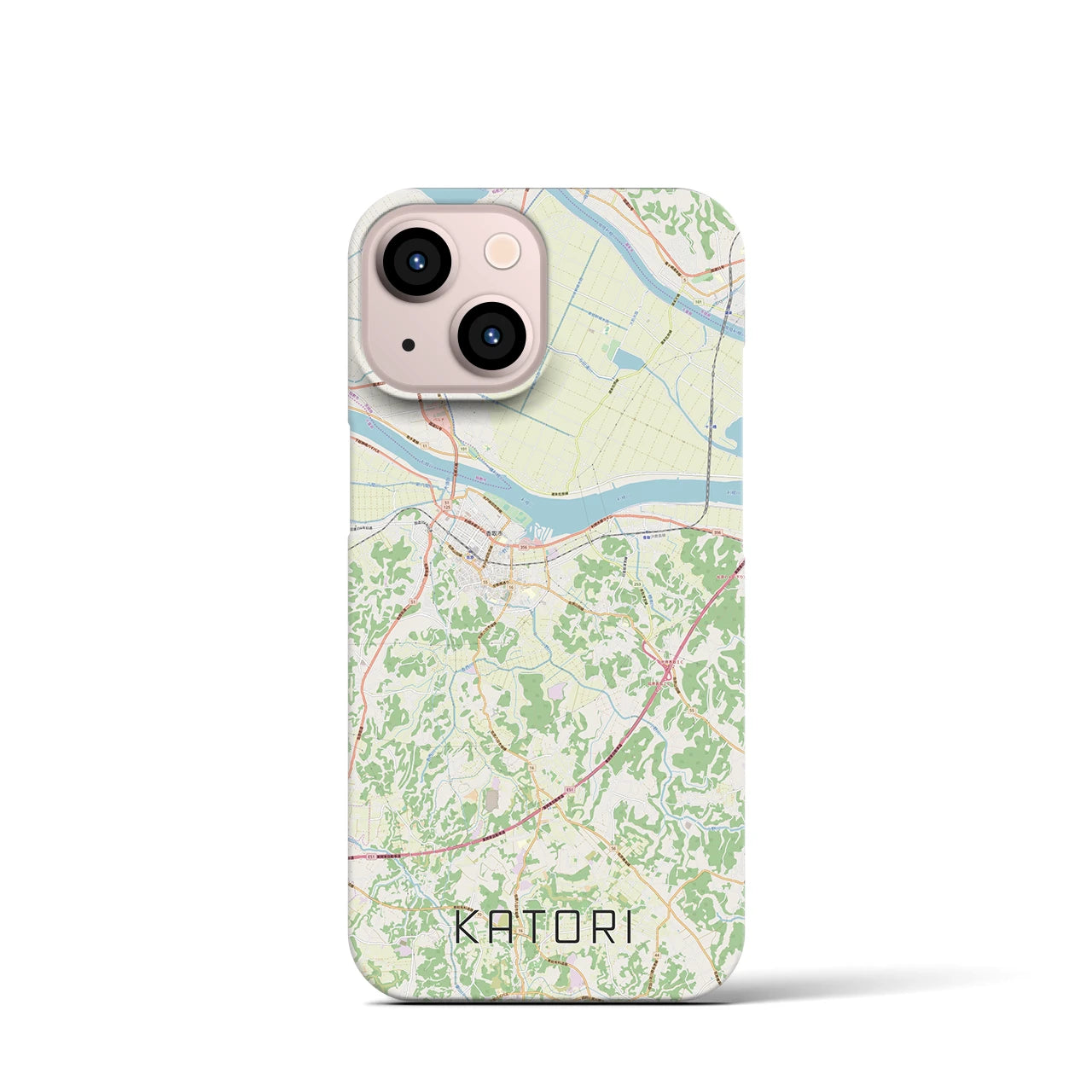 【香取(千葉県)】地図柄iPhoneケース(バックカバータイプ)