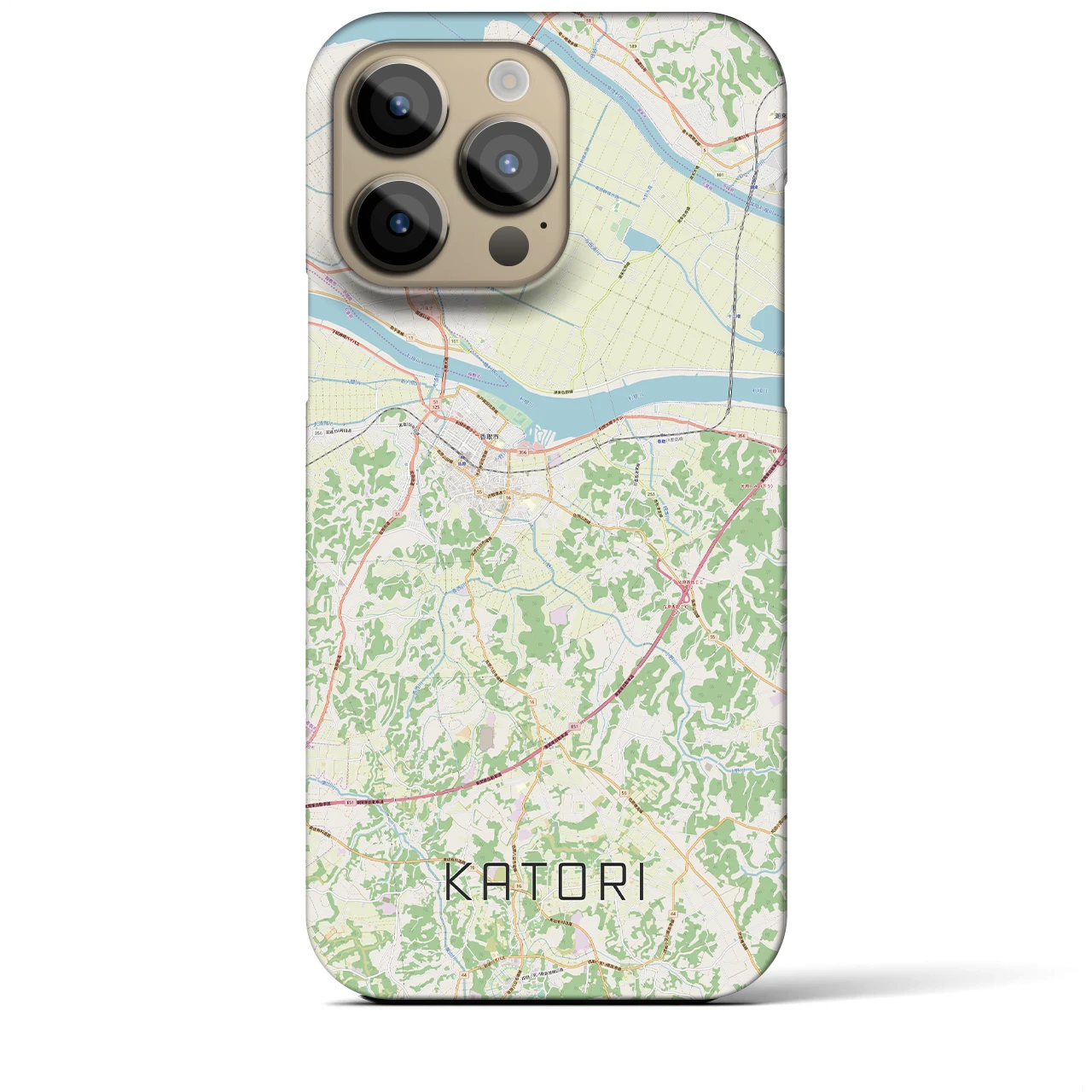 【香取(千葉県)】地図柄iPhoneケース(バックカバータイプ)