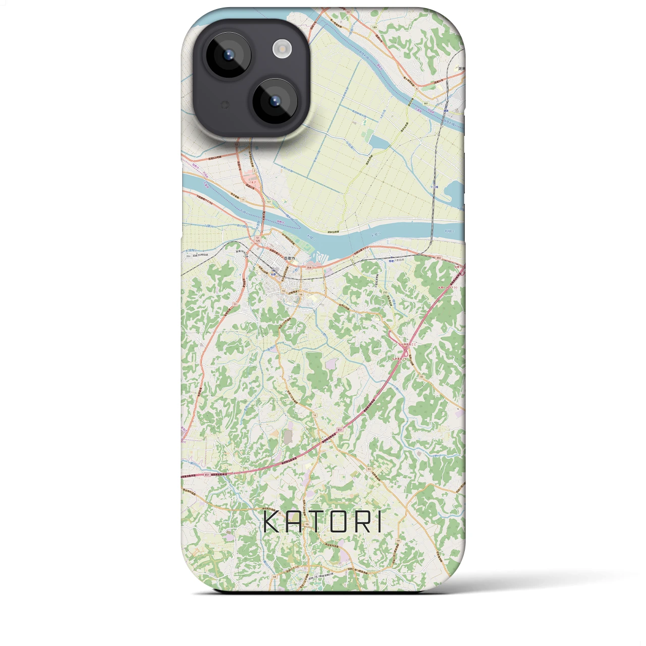 【香取(千葉県)】地図柄iPhoneケース(バックカバータイプ)