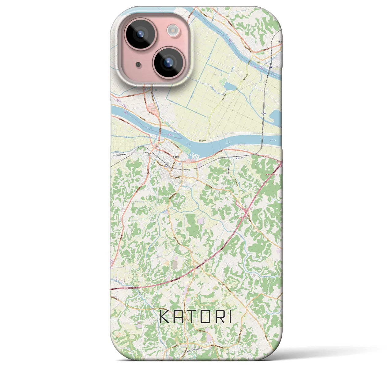 【香取(千葉県)】地図柄iPhoneケース(バックカバータイプ)