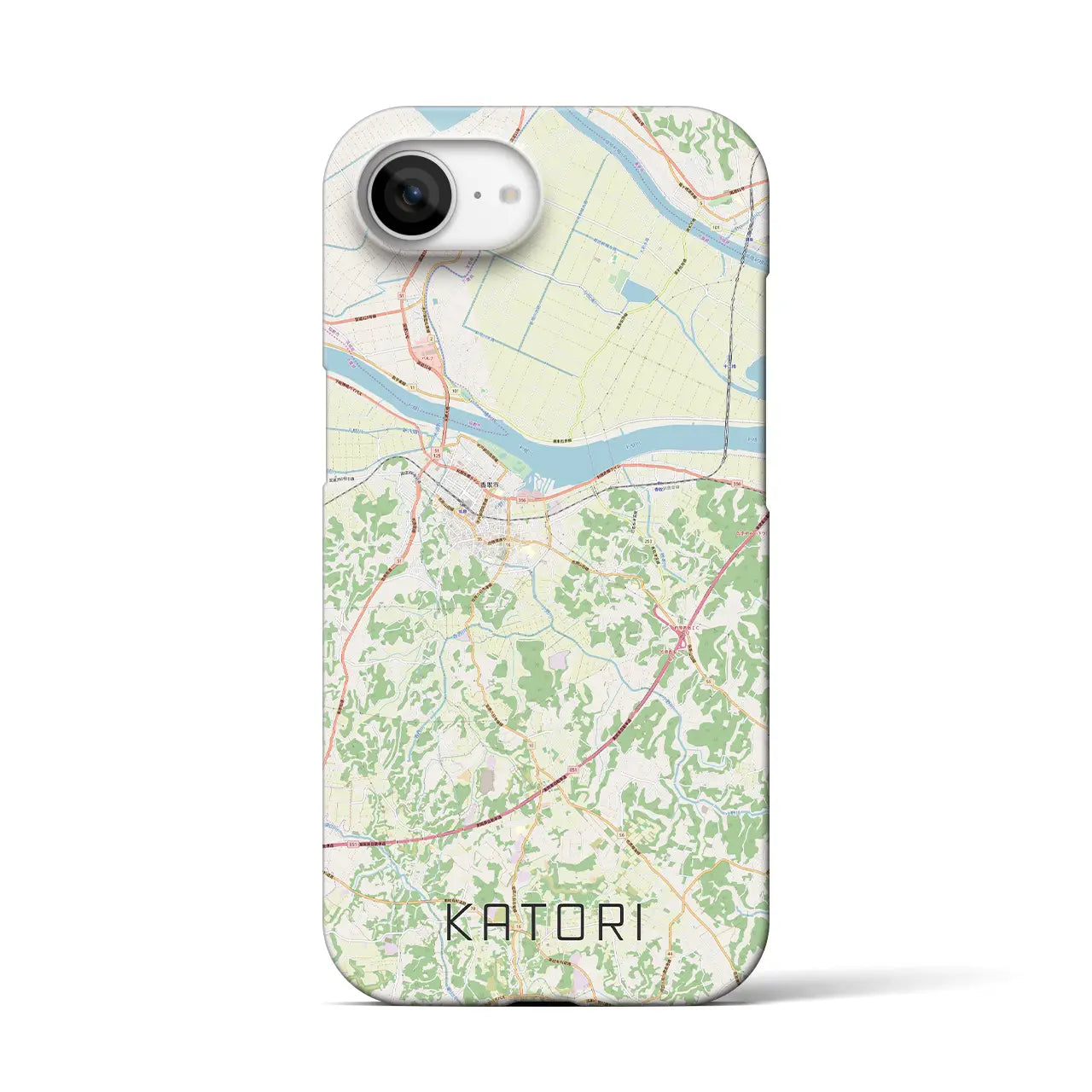 【香取(千葉県)】地図柄iPhoneケース(バックカバータイプ)
