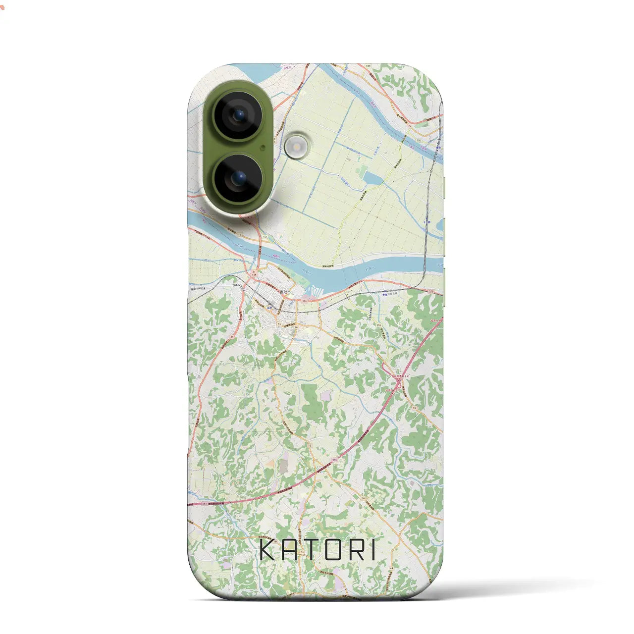 【香取(千葉県)】地図柄iPhoneケース(バックカバータイプ)