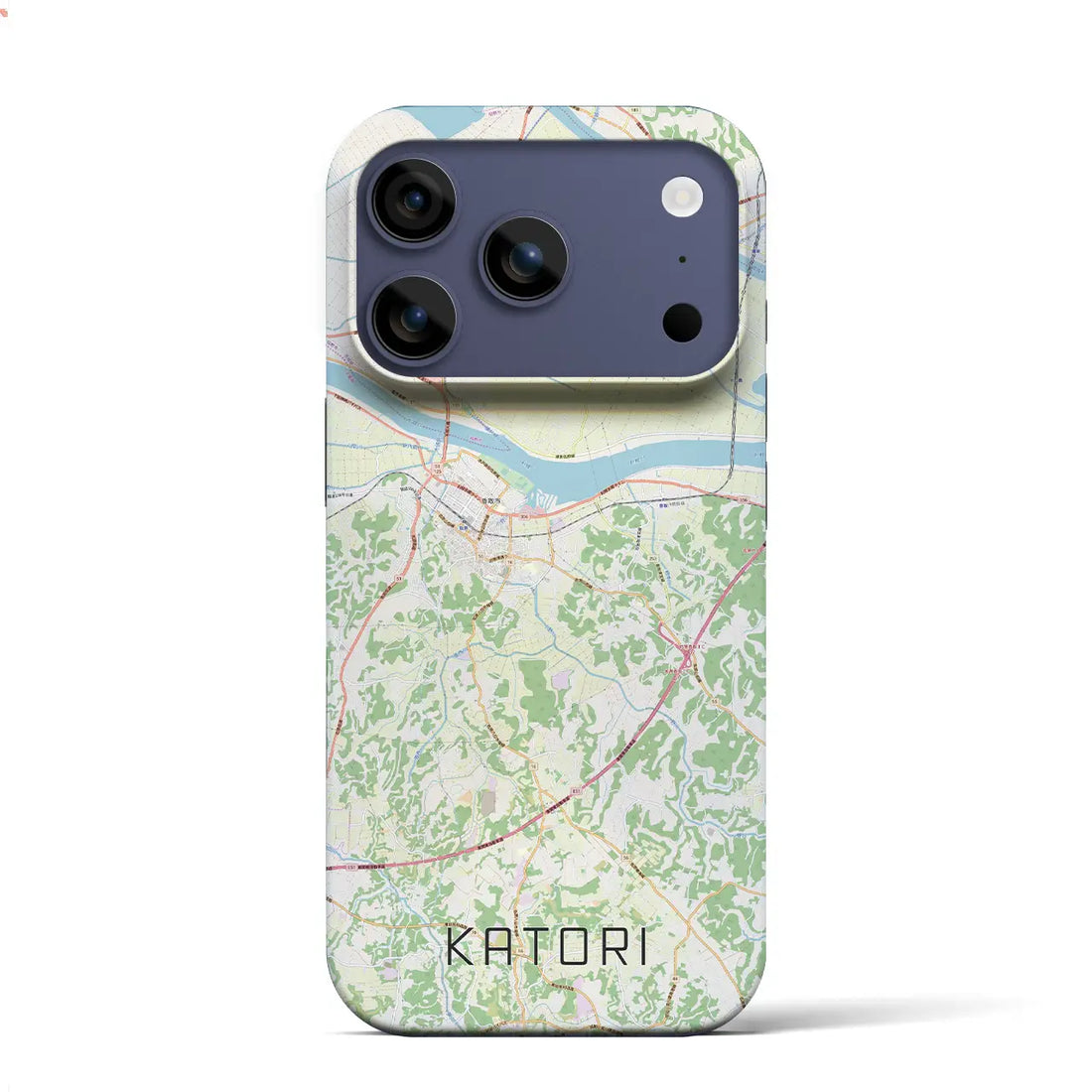 【香取(千葉県)】地図柄iPhoneケース(バックカバータイプ)ナチュラル・iPhone 17 Pro Max 用