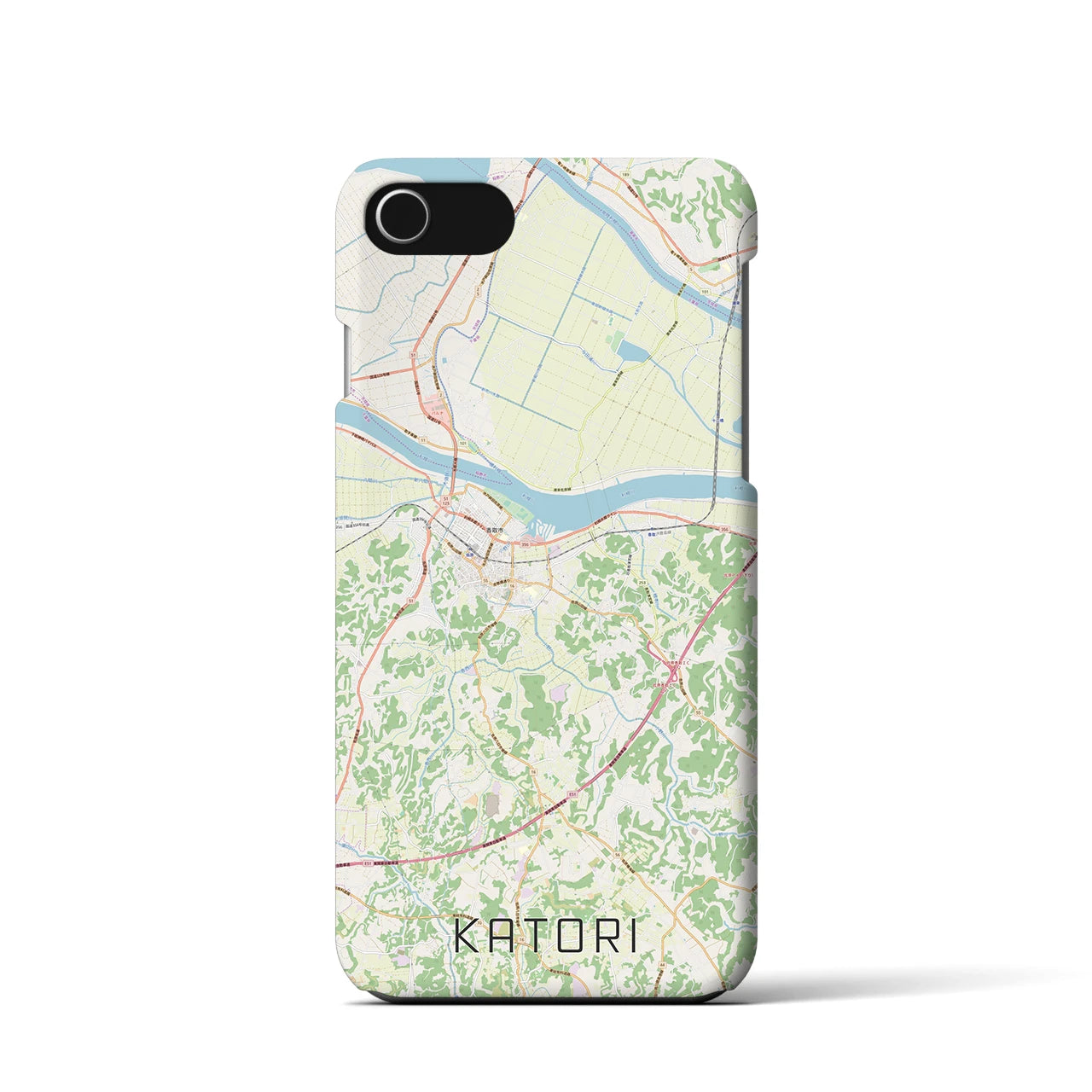【香取(千葉県)】地図柄iPhoneケース(バックカバータイプ)