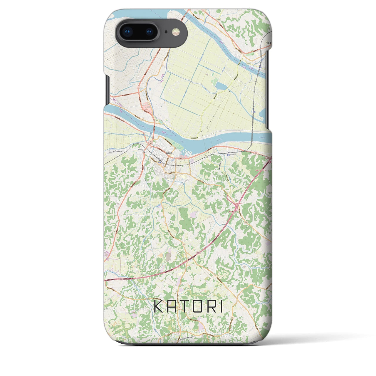 【香取(千葉県)】地図柄iPhoneケース(バックカバータイプ)