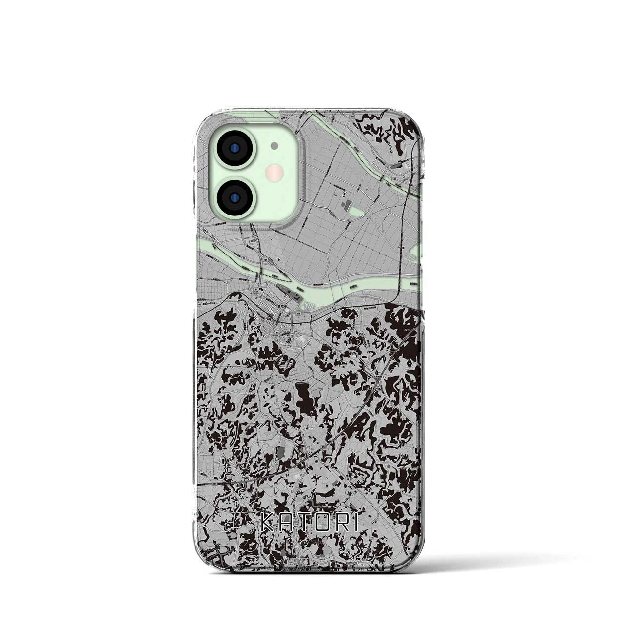 【香取(千葉県)】地図柄iPhoneケース(クリアタイプ)