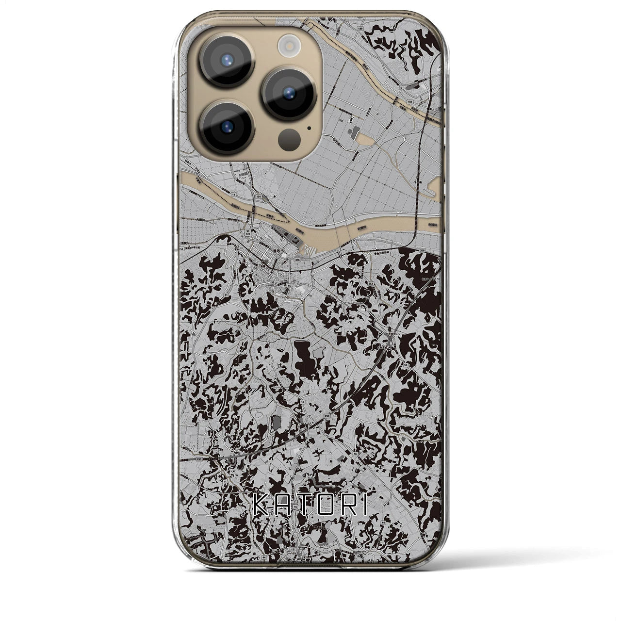 【香取(千葉県)】地図柄iPhoneケース(クリアタイプ)
