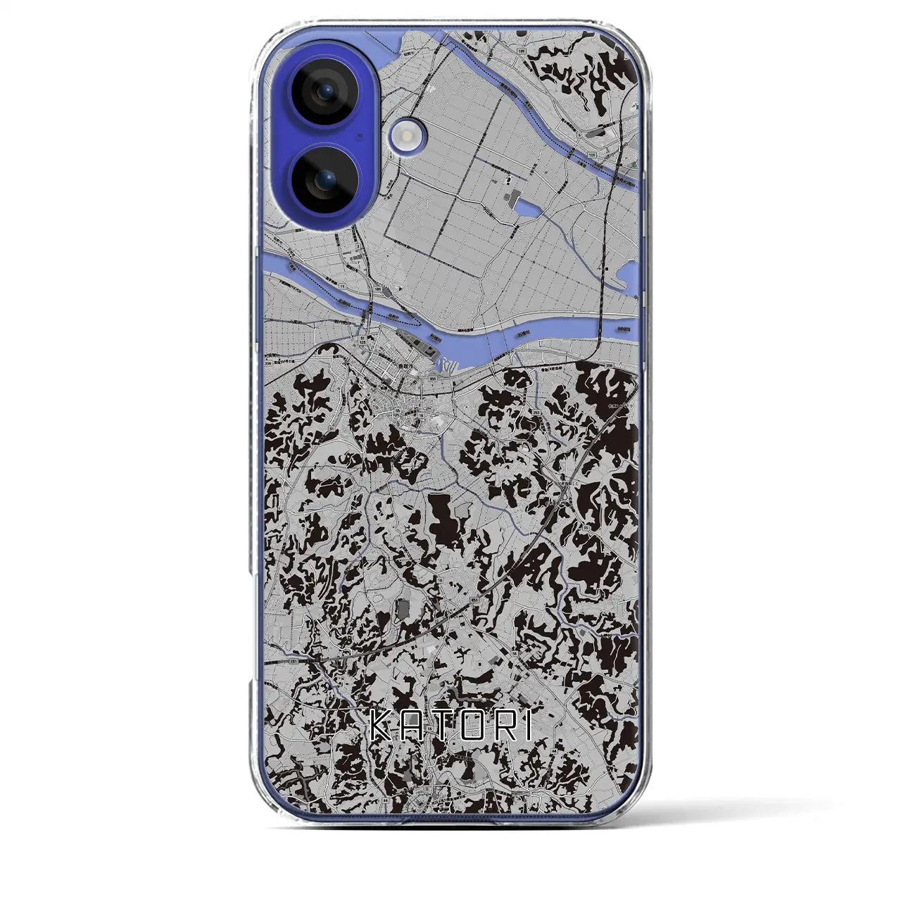 【香取(千葉県)】地図柄iPhoneケース(クリアタイプ)