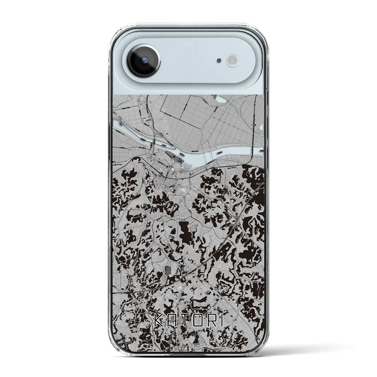 【香取(千葉県)】地図柄iPhoneケース(クリアタイプ)
