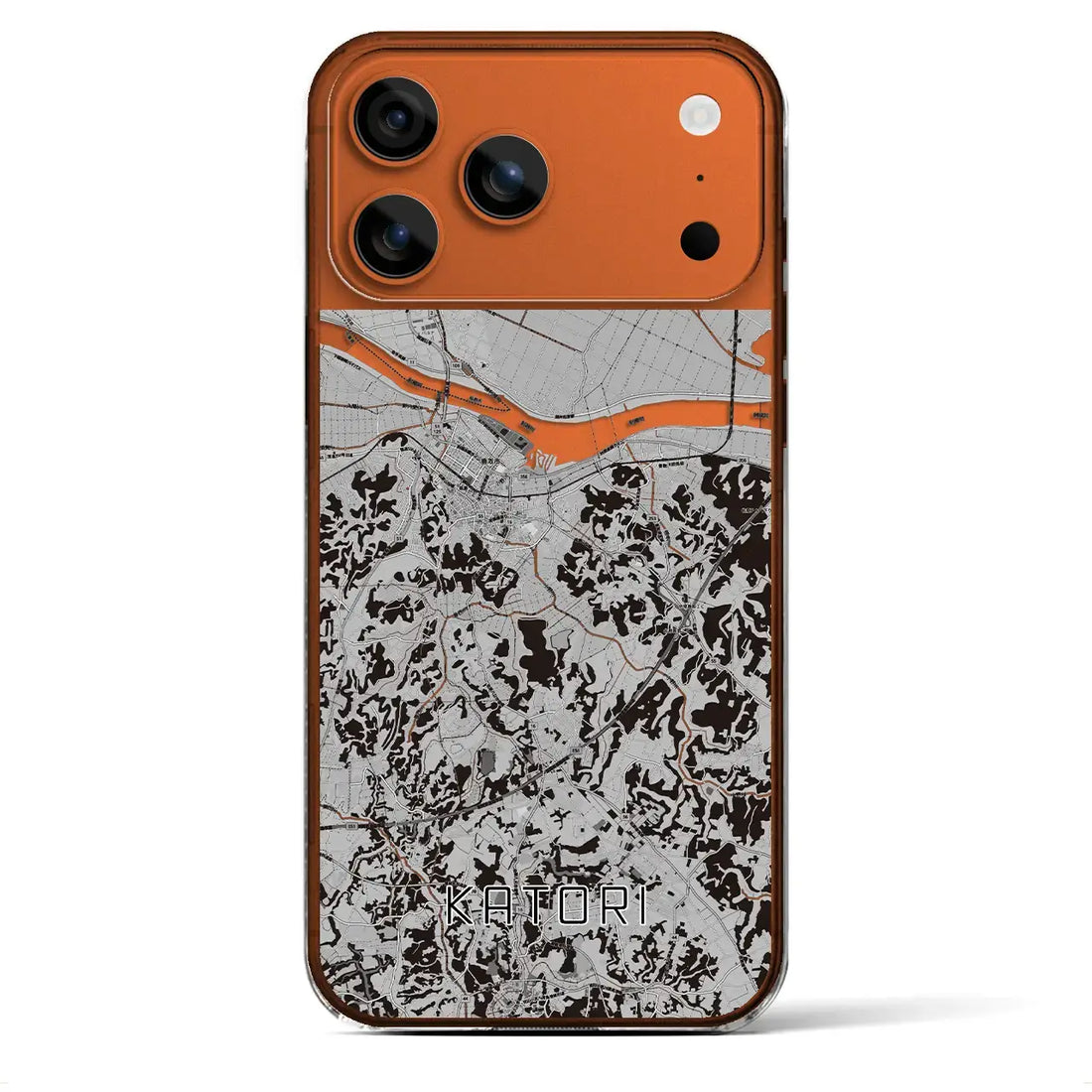 【香取(千葉県)】地図柄iPhoneケース(クリアタイプ)