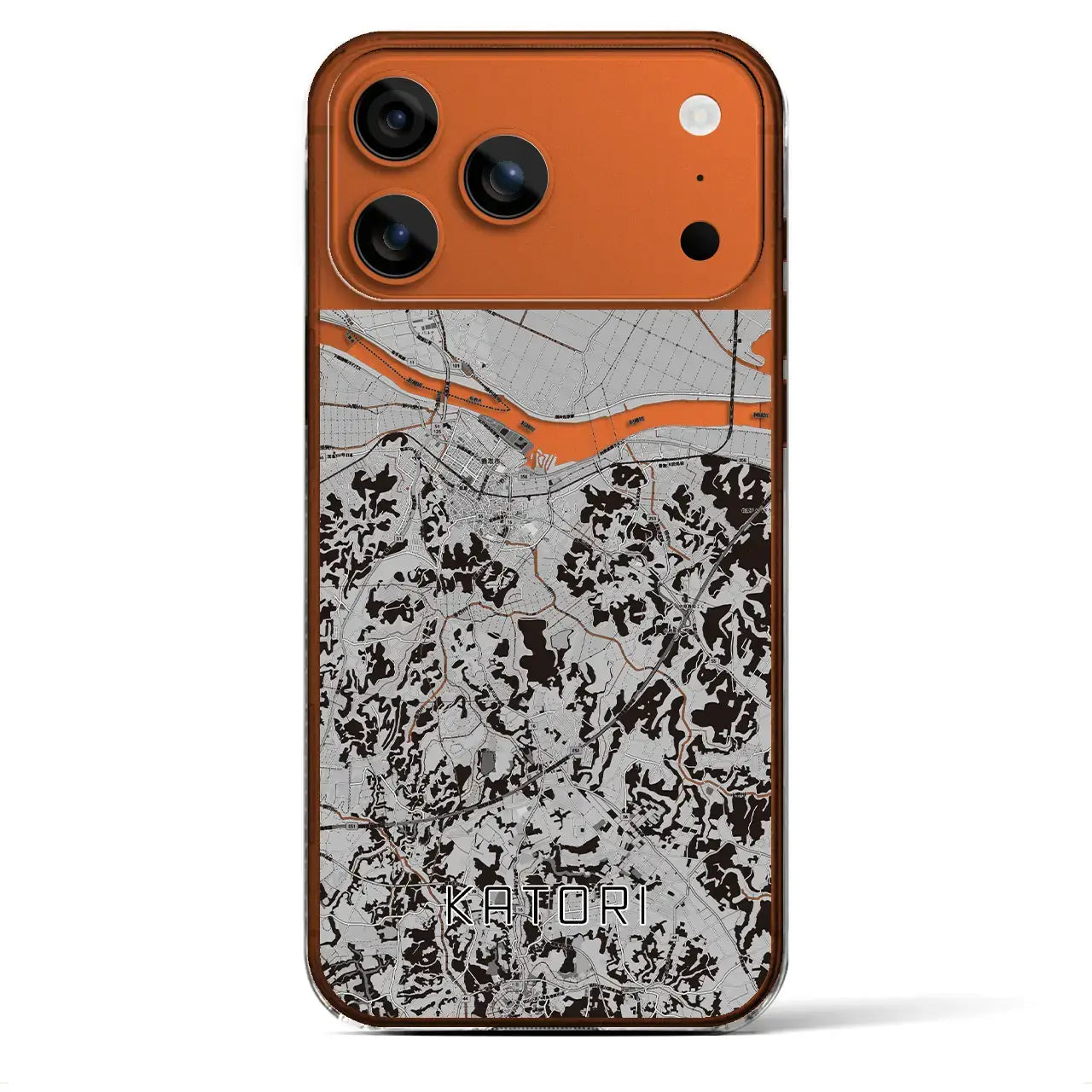 【香取(千葉県)】地図柄iPhoneケース(クリアタイプ)