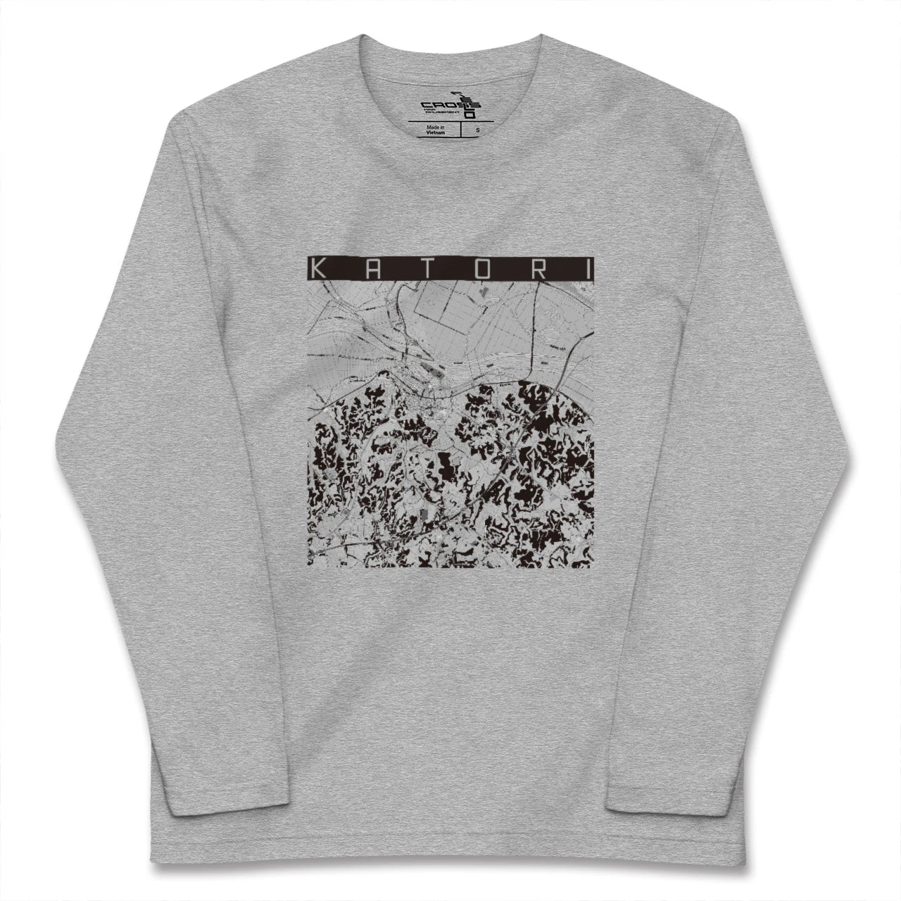 【香取(千葉県)】地図柄ロングスリーブTシャツ