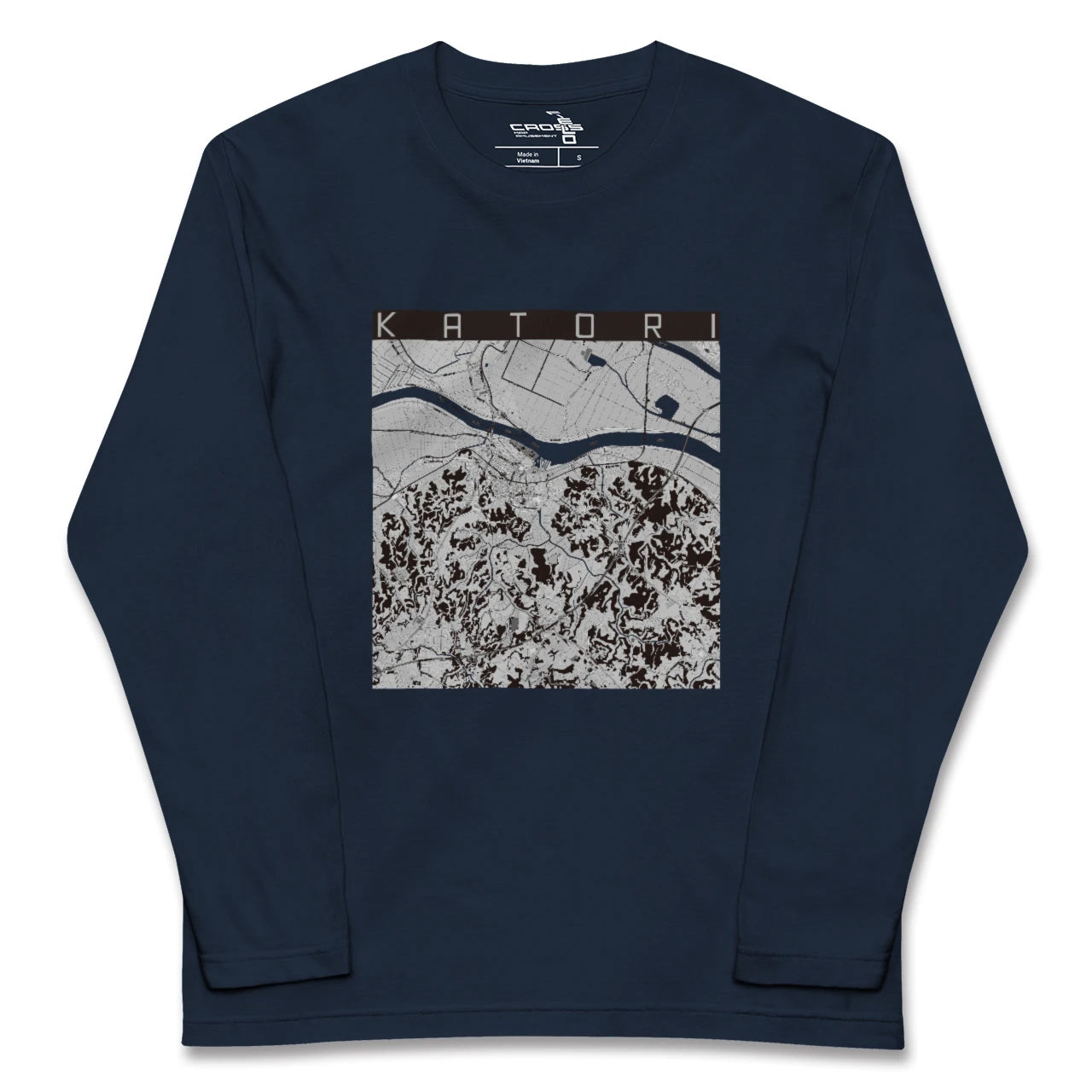 【香取(千葉県)】地図柄ロングスリーブTシャツ