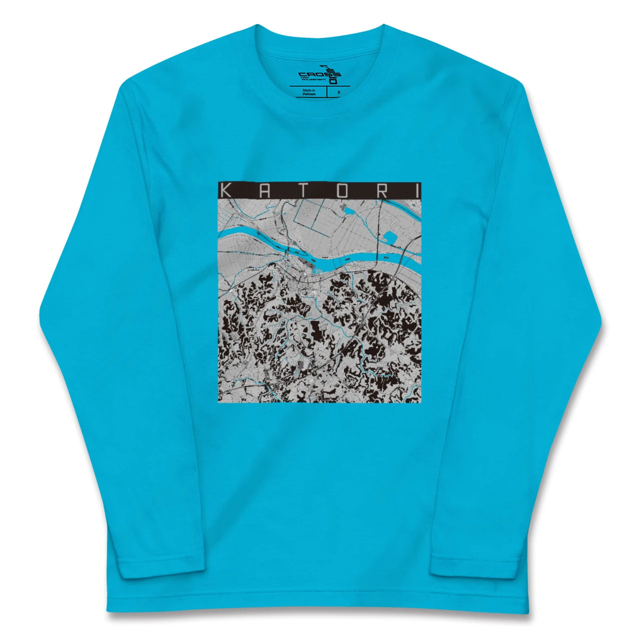 【香取(千葉県)】地図柄ロングスリーブTシャツ