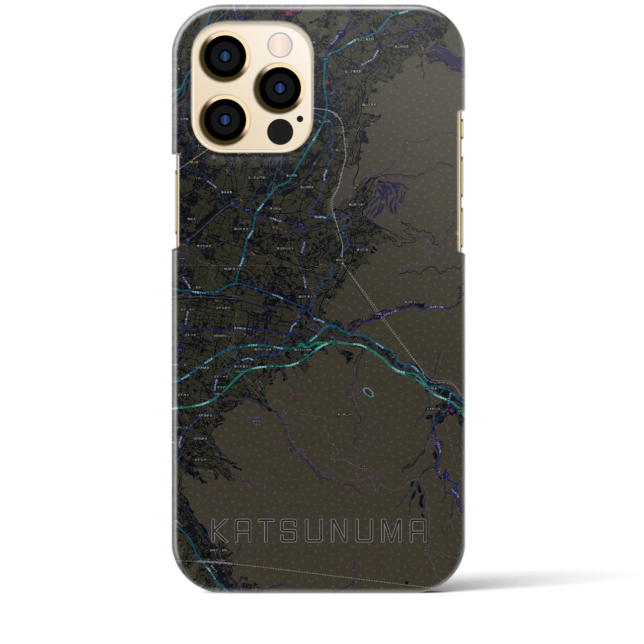 【勝沼(山梨県)】地図柄iPhoneケース(バックカバータイプ)