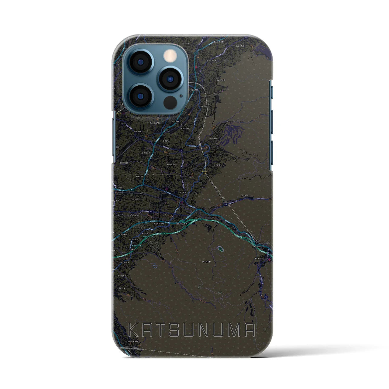 【勝沼(山梨県)】地図柄iPhoneケース(バックカバータイプ)