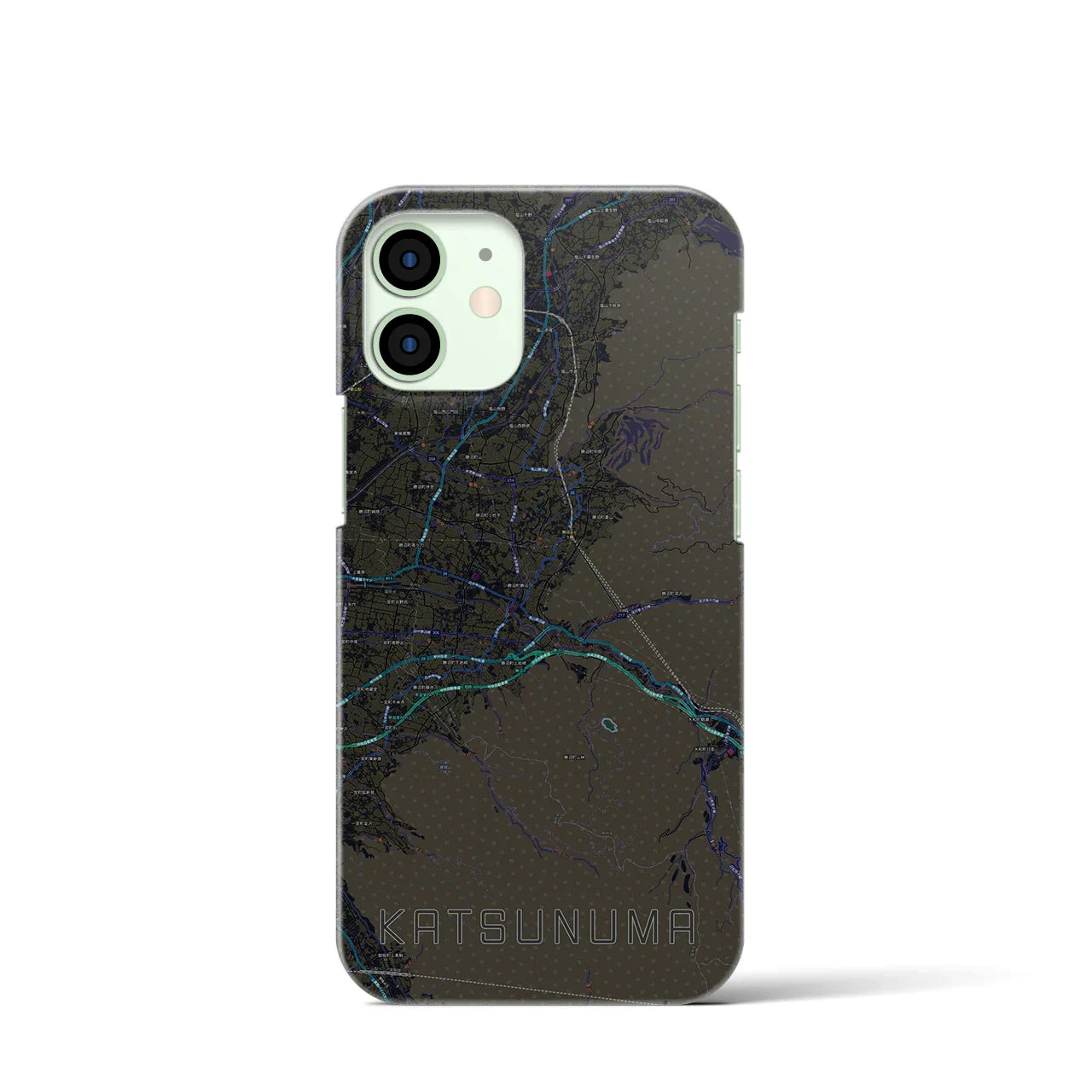 【勝沼(山梨県)】地図柄iPhoneケース(バックカバータイプ)
