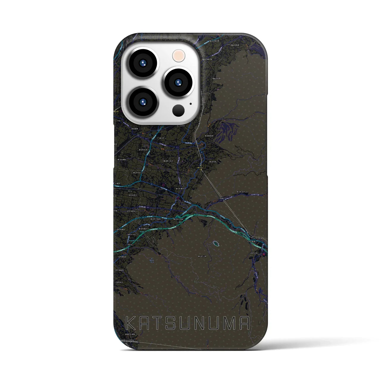【勝沼(山梨県)】地図柄iPhoneケース(バックカバータイプ)