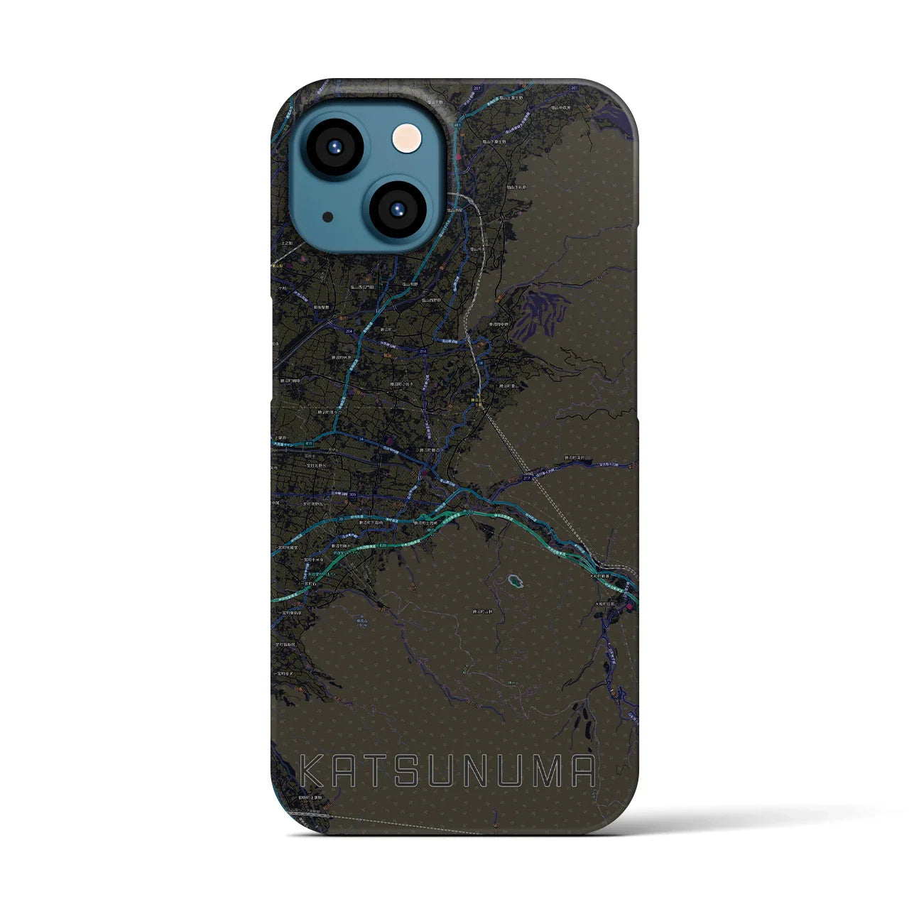 【勝沼(山梨県)】地図柄iPhoneケース(バックカバータイプ)