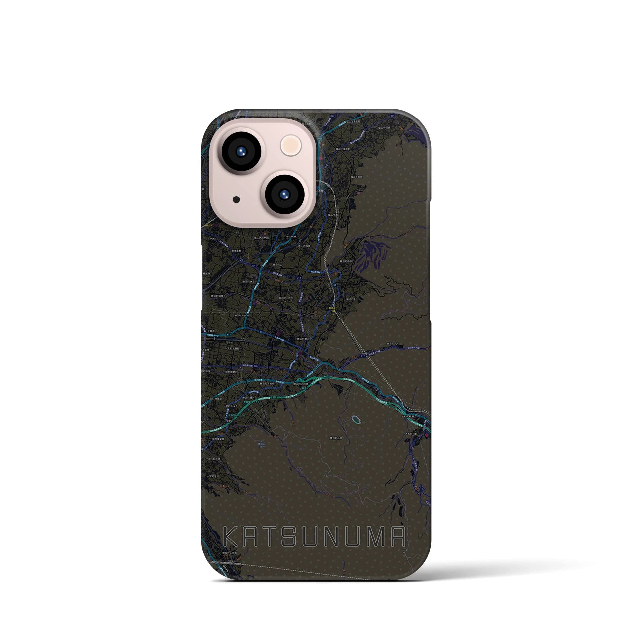 【勝沼(山梨県)】地図柄iPhoneケース(バックカバータイプ)