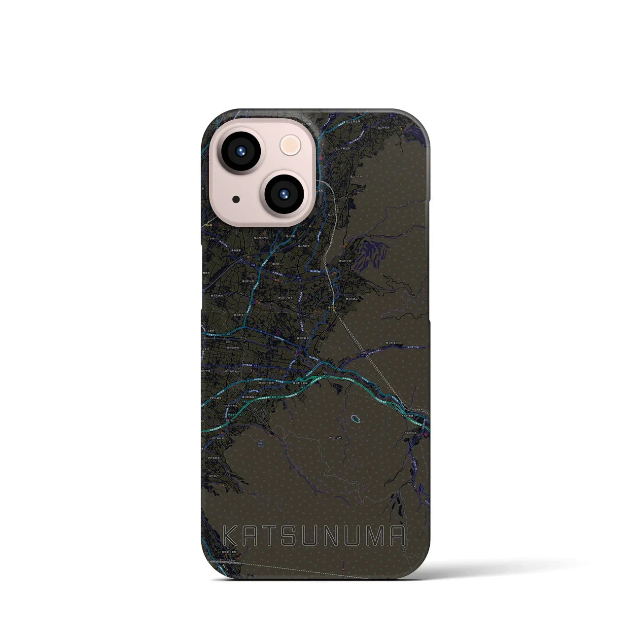 【勝沼(山梨県)】地図柄iPhoneケース(バックカバータイプ)