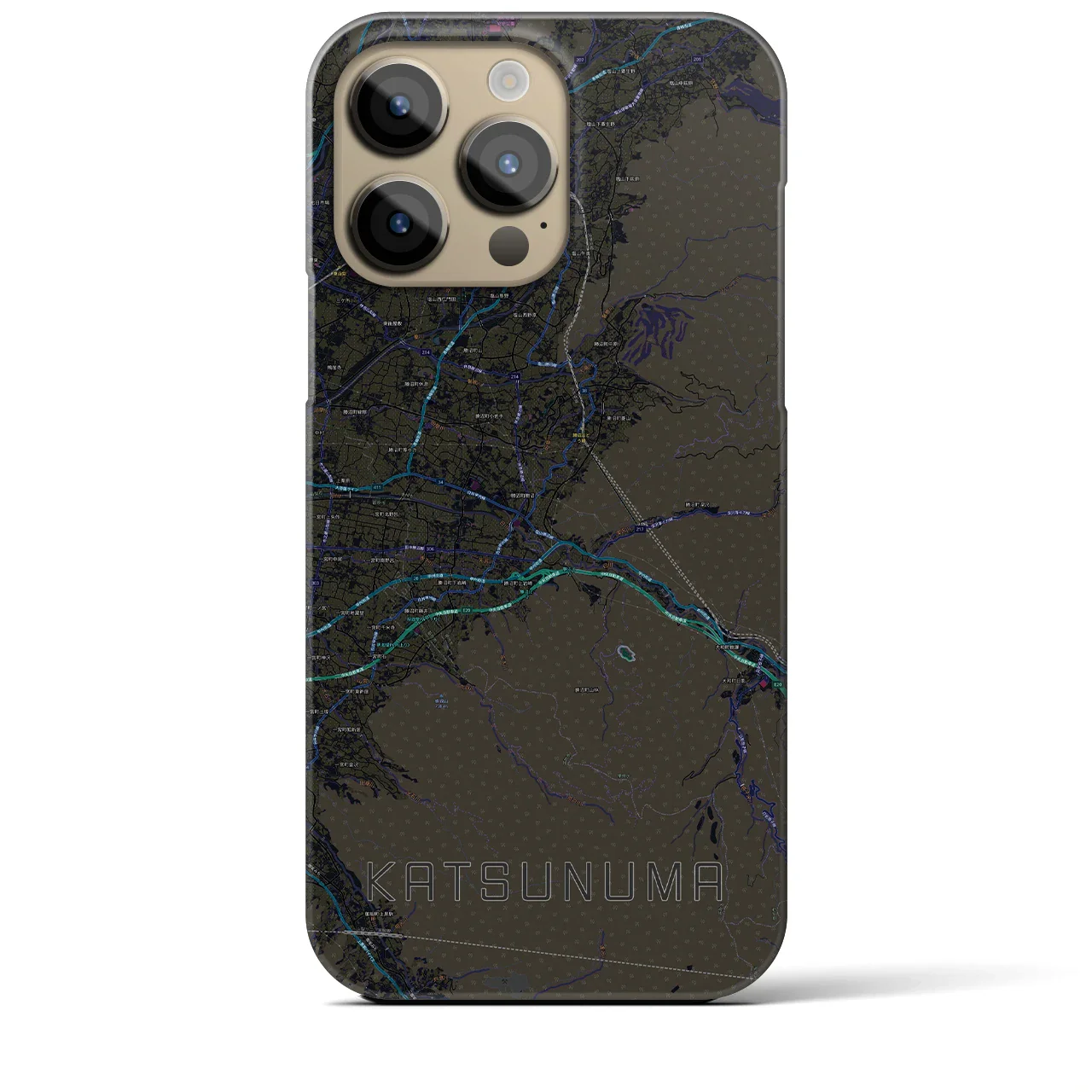 【勝沼(山梨県)】地図柄iPhoneケース(バックカバータイプ)